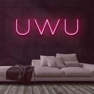 Brighten Up Any Space: Perfect for Home Decor, Office Vibes, and Bar Atmospheres with the Uwu LED Neon Sign.