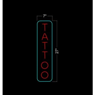 Vertical Tattoo Neon Sign