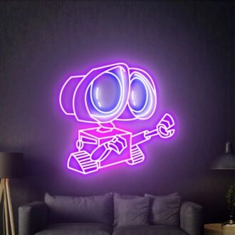 Transform Any Space: Wall-E Led Neon Sign Wall Decor Handmade Acrylic Led Neon Sign for Home, Office, Bars, and Special Celebrations.