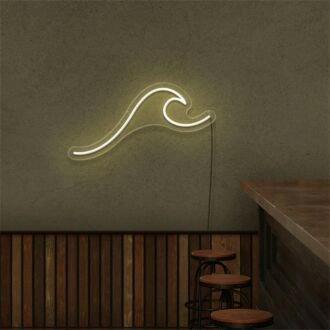 Enhance Your Space: Wave LED Neon Sign Sketch and Etch Us - Perfect for Home Decor, Offices, Bars, and Memorable Events