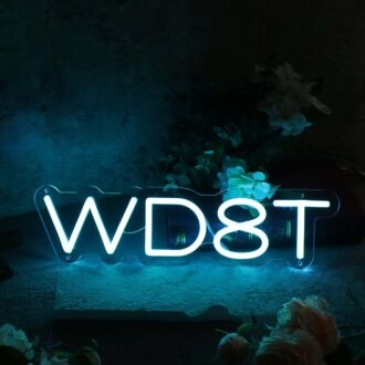 WD8T Blue Neon Sign