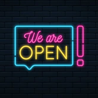 We Are Open Neon Sign for Businesses and Shops