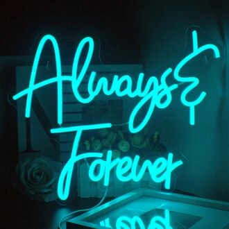Always and Forever Wedding Neon Sign