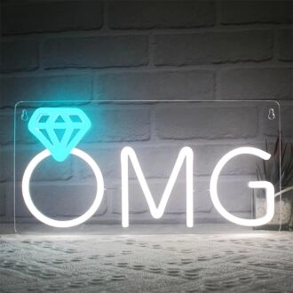 Brighten Your Special Day and Celebrate in Style: Wedding Omg LED Neon Sign for Ceremonies, Receptions, and Home Decor.