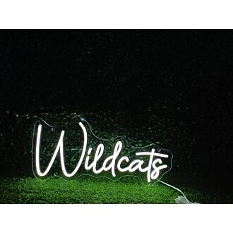 Brighten Up Your Bar, Office, or Game Room with Wildcats White LED Neon Sign.