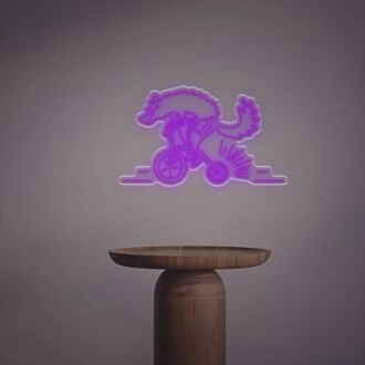 Brighten Your Spaces: Wolf On Bike LED Neon Sign for Unique Home Decor, Office Aesthetics, and Vibrant Bar Atmospheres