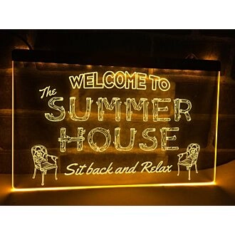 Welcome to the Summer House Hanging Neon Sign
