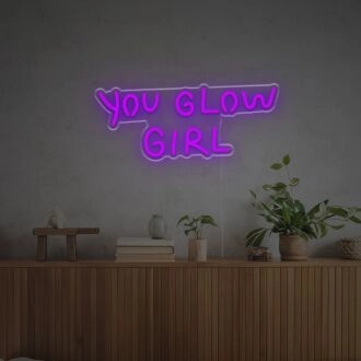 Brighten Your Space with Versatility: You Glow Girl LED Neon Sign for Home Decor, Office Ambience, and Celebratory Events Like Weddings and Parties.