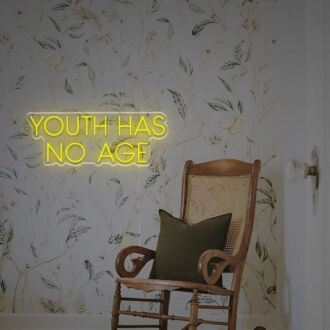 Brighten up your bar, office, or wedding venue with the timeless glow of Youth Has No Age LED Neon Sign.