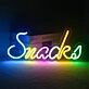 Brighten your kitchen or snack bar with the vibrant Snack LED Neon Sign.