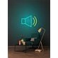 Brighten Your Space: Speaker On LED Neon Sign Perfect for Bars, Home Entertainment, and DJ Booths