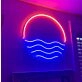 Brighten Up Your Space: Sun Ocean LED Neon Sign for Bars, Home Decor, and Special Celebrations.