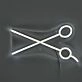 Enhance Your Salon or Crafting Space: White Scissors LED Neon Sign Light Perfect for Home Decor and Storefronts