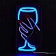 Enhance Your Home, Bar, or Party Ambiance with the Wine Glass Shaped Night Lights LED Neon Sign.