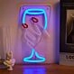 Enhance Your Home, Bar, or Party Ambiance with the Wine Glass Shaped Night Lights LED Neon Sign.