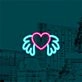 Brighten Your Wedding, Bar, and Romantic Evenings with the Winged Heart LED Neon Sign.
