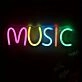 Bring Vibrant Beats to Your Space: Yellow Ice Blue Green Music LED Neon for Bars, Parties, and Home Entertainment.
