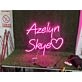 Brighten Your Special Moments: Azelyn Skye With Heart LED Neon Sign for Weddings, Anniversaries, and Romantic Evenings