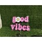 Brighten Your Space: Good Vibes UV Logo Sign Custom LED Neon Sign for Office, Bars, and Wedding Celebrations.