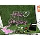 Brighten Up Your Space: Hello Gorgeous With Heart LED Neon Sign for Weddings, Bars, and Chic Home Decor