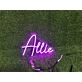 Brighten Your Special Occasions and Workspace with Personalize Custom Allie LED Neon Sign for Weddings, Parties, and Office Decor.