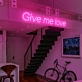 "Give Me Love" Radiant Neon Glow Your Space with Affection