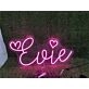 Brighten Your Special Moments: Personalize Custom Evie With Heart LED Neon Sign for Weddings, Birthdays, and Home Decor.
