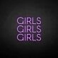 'Girls Girls Girls' neon sign