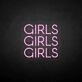 'Girls Girls Girls' neon sign