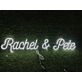 Brighten Up Your Wedding, Office, or Home Decor with the Rachel And Pete Custom LED Neon Sign.