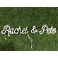 Brighten Up Your Wedding, Office, or Home Decor with the Rachel And Pete Custom LED Neon Sign.