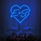 Customized Initials Heart Neon Sign