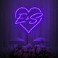 Customized Initials Heart Neon Sign