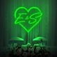Customized Initials Heart Neon Sign