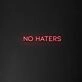 No Haters' Neon Sign