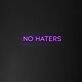 No Haters' Neon Sign