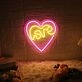 Love With Heart Neon Sign