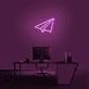 Paper Airplane Neon Sign