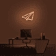 Paper Airplane Neon Sign