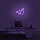 Paper Airplane Neon Sign
