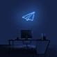 Paper Airplane Neon Sign