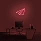 Paper Airplane Neon Sign