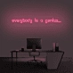 'Everyone is a genius...' Neon Sign