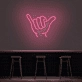 Fist Pump Neon Sign