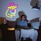 Add a Whimsical Charm to Your Home, Bar, or Party Ambiance with the Cat In Dark Pink Cowboy Hat Room Neon Sign.