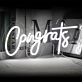 Celebrate life's milestones in style with the Congrats Neon Sign, perfect for weddings, graduations, and anniversary parties.
