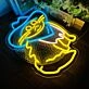 Brighten Your Bar, Office, or Home Decor with a Charming Touch using the Cute Cat In Ice Blue Cowboy Hat Neon Sign.