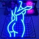 Elevate Your Bedroom, Boutique, or Bachelorette Bash with the Dark Blue Mannequin Women's Bedroom Neon Sign.