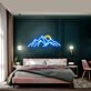 Brighten Up Your Bar, Office, or Wedding Venue with the Deep Blue Junk Mountain And Golden Sun Neon Sign.