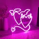 Deep Pink Angels And Demons Neon Sign: Elevate Your Space with a Mystical Glow for Home, Office, and Themed Events.